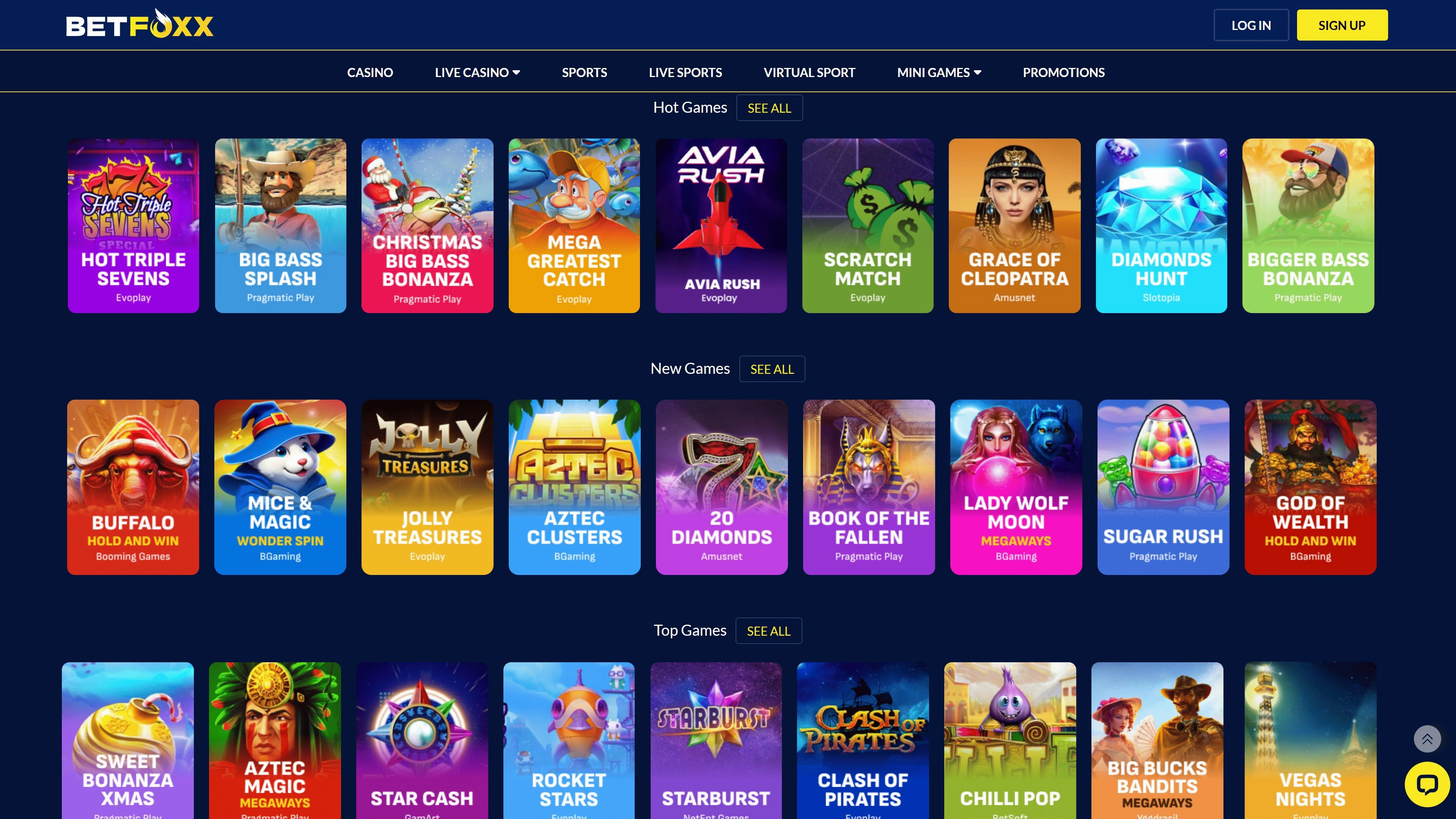 Betfoxx Games Screenshot