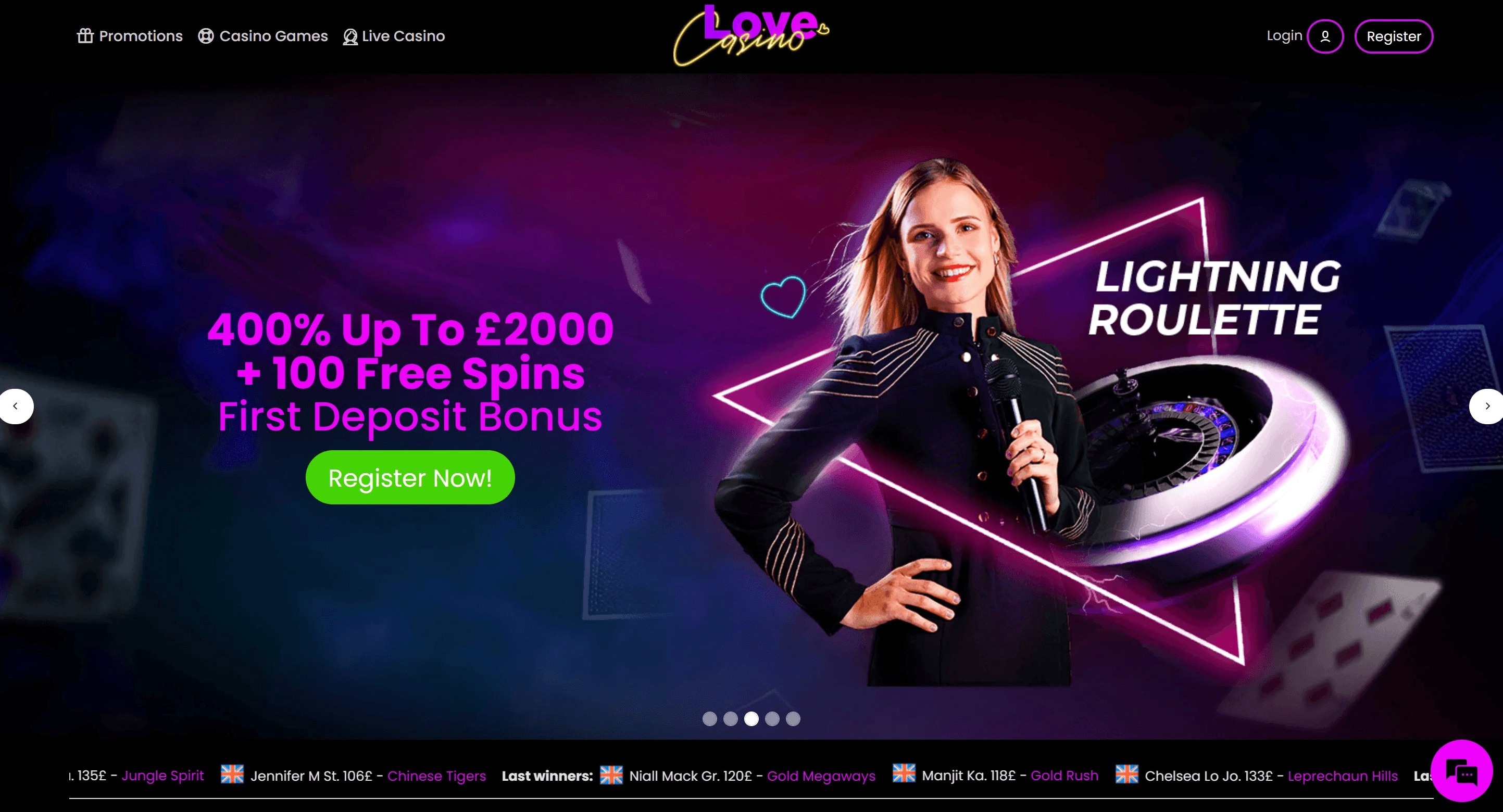 Love Casino Main Screenshot
