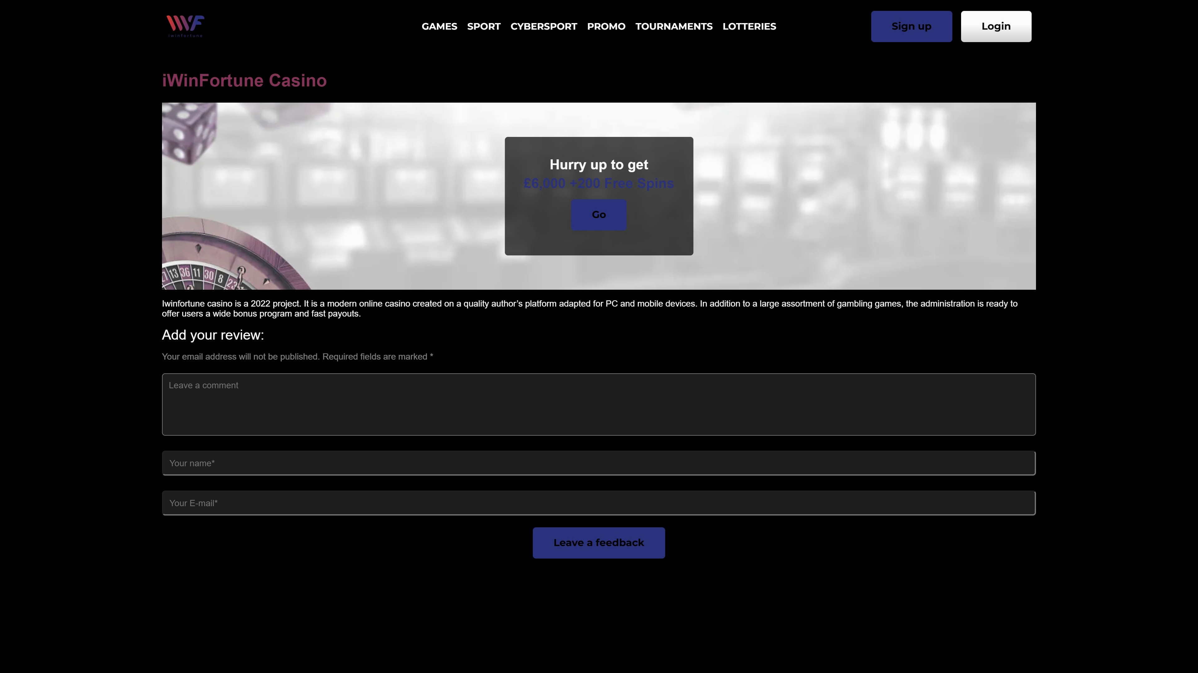 I Win Fortune Main Screenshot