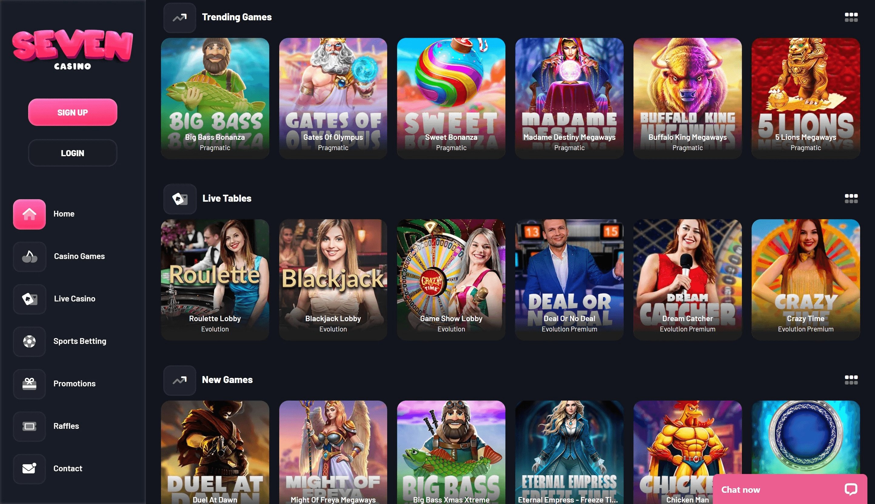 Seven Casino Games Screenshot